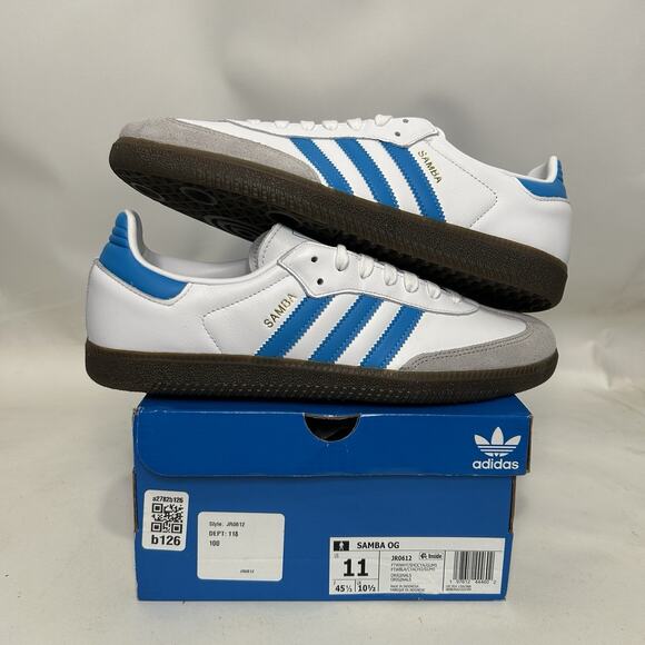 adidas Samba OG White Shock Cyan Gum